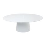Table  rallonge benvenuto ovale blanc mat kare design
