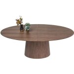Table à rallonge benvenuto ovale noyer kare design Table à rallonge benvenuto ovale noyer kare design