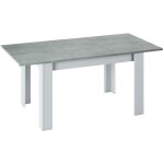 Dmora table à rallonge midland console extensible pour salle à manger 140 / 190x90h78 cm ciment et blanc ... Dmora table à rallonge midland console extensible pour salle à manger 140 / 190x90h78 cm ciment et blanc ...