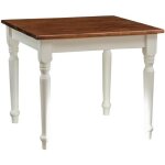 Table à rallonge style champêtre en bois massif structure blanche vieillie sur plan en noyer l90xpr90xh78 ... Table à rallonge style champêtre en bois massif structure blanche vieillie sur plan en noyer l90xpr90xh78 ...