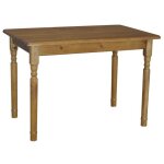Table 100x60cm chne couleur rectangulaire pour cuisine ou salle  manger - pin cir 100% naturel