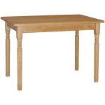 Table rectangulaire de cuisine ou salle  manger en aulne - marque - 90x60cm - laqu - 6 places
