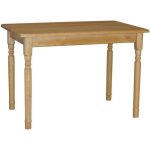 Table rectangulaire en pin teint couleur aulne pour cuisine ou salle  manger - 120 x 60 cm