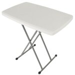 Table rectangulaire pliante - yalurui - blanc - extrieur - jardin