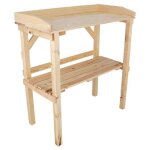Table  rempoter en pin nature naturel