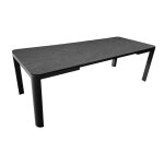 Table de repas extensible en aluminium et c�ramique ? alma 140 / 180 x 70 ? allonge automatique ? coloris ...