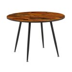 Table de repas ronde style scandinave 110x110x75 cm - scandi