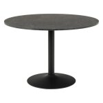 Table de repas tulipe isa plateau en mélaminé marbre noir et piétement en acier noir mat 110 x 75 cm Table de repas tulipe isa plateau en mélaminé marbre noir et piétement en acier noir mat 110 x 75 cm