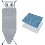 Table � repasser pliable 120 x 45 cmpour centrale vapeurverrouillage s�curis�avec 2 housses en coton ...
