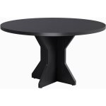 Table ronde pour 4 � 6 personnes 120x120x75 cm pied central en croix id�ale pour la cuisine la salle ...