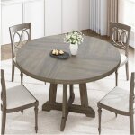 Table ronde pour 4 � 6 personnes 121 x121 x 76 cm id�ale pour la cuisine la salle � manger ou le salon ...