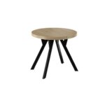 Table ronde d�cor hamilton? extensible de 100 � 200 cm balut home pied central en y noir salle � manger ...