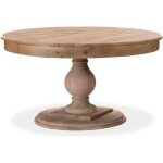 Table ronde extensible en bois massif héloïse bois naturel et pied naturel Table ronde extensible en bois massif héloïse bois naturel et pied naturel