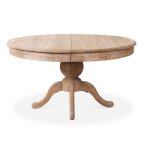 Table ronde extensible en bois massif - sidonie - marron - 8 places - 140 / 190 x 140 x 76 cm Table ronde extensible en bois massif - sidonie - marron - 8 places - 140 / 190 x 140 x 76 cm