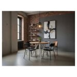 Table ronde extensible d�cor hamilton 100?200 cm ? table � manger design avec pied y h�tre blanc? balut ...