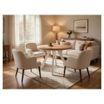 Table ronde extensible d�cor lancelot 100?200cm ?6�12 personnes - table � manger design avec pied y h�tre ...