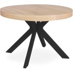 Table ronde extensible myriade noir et chne clair