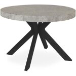 Table ronde extensible myriade noir et effet béton - menzzo - vintage - 10 personnes - mat - rond Table ronde extensible myriade noir et effet béton - menzzo - vintage - 10 personnes - mat - rond