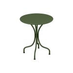 Table ronde de jardin d. 60 cm en m�tal - kaki - mirmande de mylia