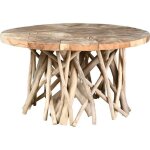 Table ronde en teck puzzle - arthur Table ronde en teck puzzle - arthur