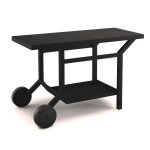 Table roulante en acier pour plancha forge adour - noir Table roulante en acier pour plancha forge adour - noir
