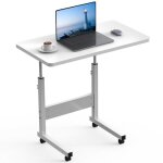 Table roulante de lit canap avec 4 roulettes verrouillables hauteur rglable 60x40cm hauteur maximale ...
