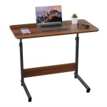 Table roulante de lit canap pour ordinateur portable - ldszxne - hauteur rglable - 80x40 cm - chne ...