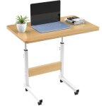 Table roulante de lit canap rglable en hauteur 60x40cm beige - ldszxne