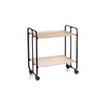 Desserte pliante 2 niveaux avec roulettes ? structure noire bauhaus don hierro. htrehtre