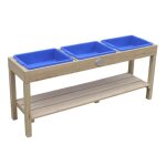 Table  sable et eau en bois axi activit pour bb 3 rcipients et tagre 124 x 50 cm