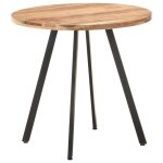 Table de salle � manger - acacia - 80 cm - rond - finition naturelle - montage facile