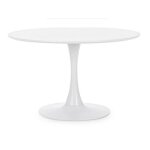Table de salle à manger - bizzotto - bloom blanche - ronde - 4 places - design Table de salle à manger - bizzotto - bloom blanche - ronde - 4 places - design