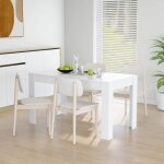Table de salle à manger blanche 140x745x76 cm en aggloméré - wifese - style simple et propre Table de salle à manger blanche 140x745x76 cm en aggloméré - wifese - style simple et propre