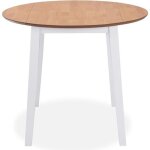 Tables de salle a manger et de cuisine table de salle a manger ronde a abattant mdf blanche