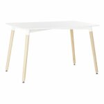 Table de salle à manger - dkd home decor - 120x80 cm - bois mdf - blanc - rectangulaire Table de salle à manger - dkd home decor - 120x80 cm - bois mdf - blanc - rectangulaire