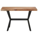 Table de salle  manger - duokon - 120x60 cm - bois massif - finition miel - 6 places