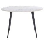 Table de salle  manger effet marbre ronde d 120 cm odeon
