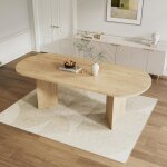 Table de salle � manger extensible 160 / 200x90cm - plateau de 18mm - coins arrondis - m�canisme de pliage ...