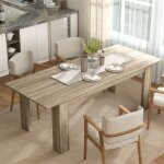 Table de salle � manger extensible 180 � 260 cm structure stable maisentiel