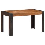Table de salle � manger hao - bois de manguier brut - 140x70x76 cm - rectangulaire - marron