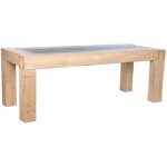 Table de salle à manger - home esprit - rectangulaire - bois mdf - 220 x 90 x 76 cm - multicolore Table de salle à manger - home esprit - rectangulaire - bois mdf - 220 x 90 x 76 cm - multicolore