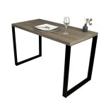 Table de salle  manger industrielle pokar - orme fum liberty - 110x60