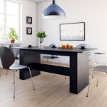 Table de salle à manger lia noir 180 x 90 x 76 cm - aggloméré - rectangulaire - contemporain - design ... Table de salle à manger lia noir 180 x 90 x 76 cm - aggloméré - rectangulaire - contemporain - design ...