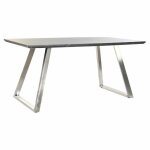 Table de salle à manger - noir - rectangulaire - 160x90 cm - 8 places - bois mdf Table de salle à manger - noir - rectangulaire - 160x90 cm - 8 places - bois mdf