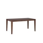 Table de salle à manger en noyer lottie - beliani - rectangulaire - vintage - 6 places Table de salle à manger en noyer lottie - beliani - rectangulaire - vintage - 6 places