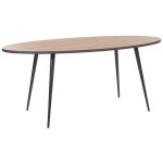 Table de salle à manger ovale effet bois foncé 180 x 90 cm ottawa Table de salle à manger ovale effet bois foncé 180 x 90 cm ottawa