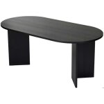 Table de salle � manger ovale sablin - 180x90x75cm - noir