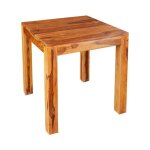 Table de salle � manger tavina 70 cm ? carr�e en bois massif de sheesham verni