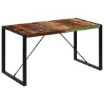 Vidaxl table de salle � manger 140x70x75cm bois de r�cup�ration massif