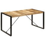 Vidaxl table de salle  manger 160x80x75 cm bois de manguier massif